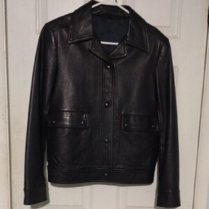 Helmut Lang Women's Black Leather Jacket, Medium, Like New Condition